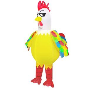 Inflatable Chicken Costume for Adult Funny Blow up Inflatable Costumes Halloween